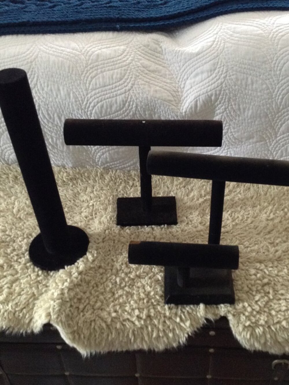 4 Velvet Jewelry Stands Used Condition Multi-purpose Shops Display Presentations